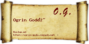 Ogrin Godó névjegykártya